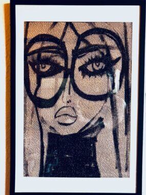 Woman with Glasses Diamond Art | 25x17" Frame | Unique Homemade Gift | Wall Art